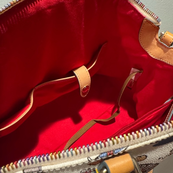 Dooney & Bourke Disneyana Disney Disneyland White Leather Full Size Bag Purse - Picture 6 of 12